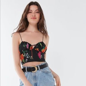 Urban Outfitters Lara Chiffon Tie Shoulder top